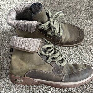 Chaco Fields Waterproof Leather Chelsea Boots - Brown - Women's 9